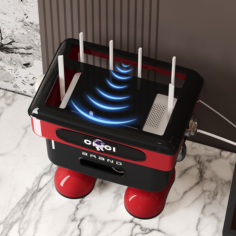 卡通太空人路由器收纳盒wifi电视机顶盒无线光猫放置器电线插座整,淘宝优惠券,粉丝福利购,淘宝优惠卷