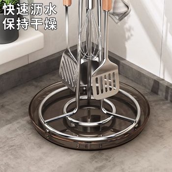 ເຮືອນຄົວ countertop ຫມໍ້ຫຸງຕົ້ມ spatula spoon hanging rack rotating hook storage rack kitchen utensil storage shelf artifact home