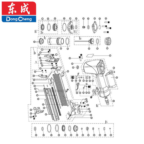 东成FF-F30不卡钉直钉枪撞针缓冲垫弹夹平衡阀气缸开关原装配件包 - 图2