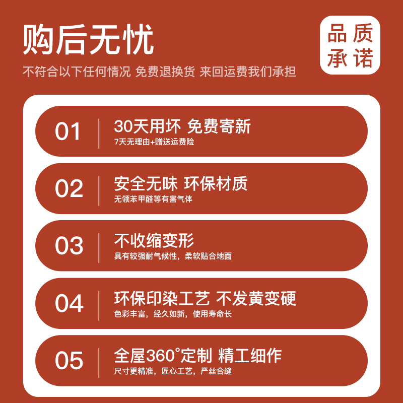 新年红色进门地垫踩脚垫门垫入户门吸水防滑地毯家用室内门口垫子-图3