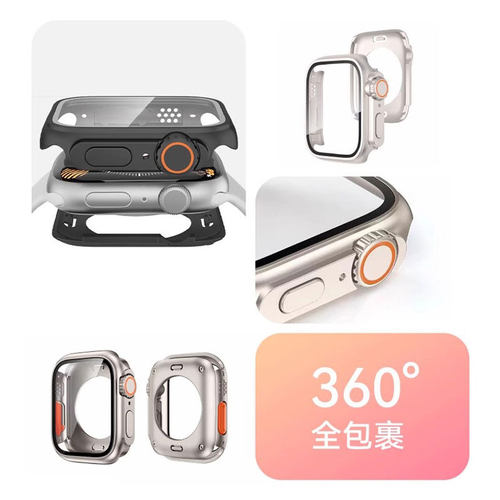 适用苹果保护壳iwatch11二代秒变S10壳膜一体S9/8/7防摔SE2代表壳 - 图3
