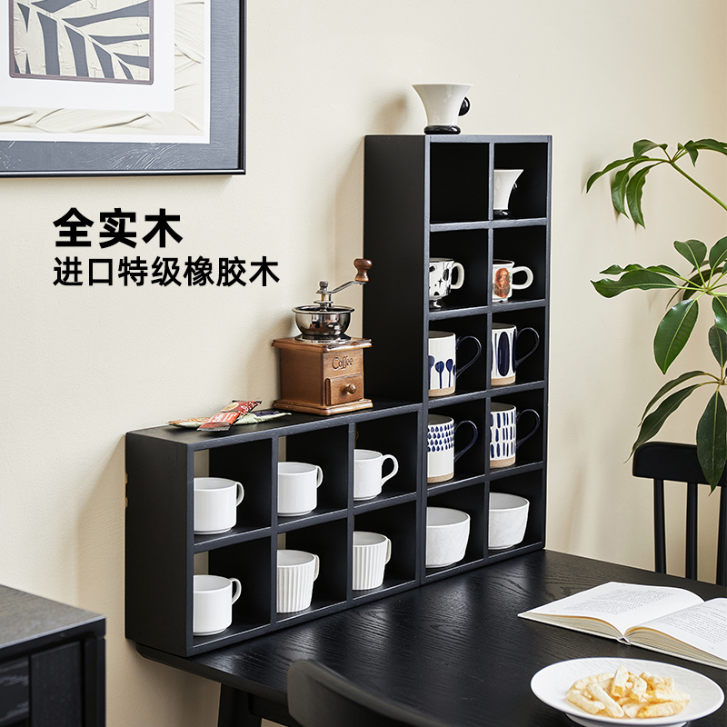 Solid wood multi-layer cup holder storage rack