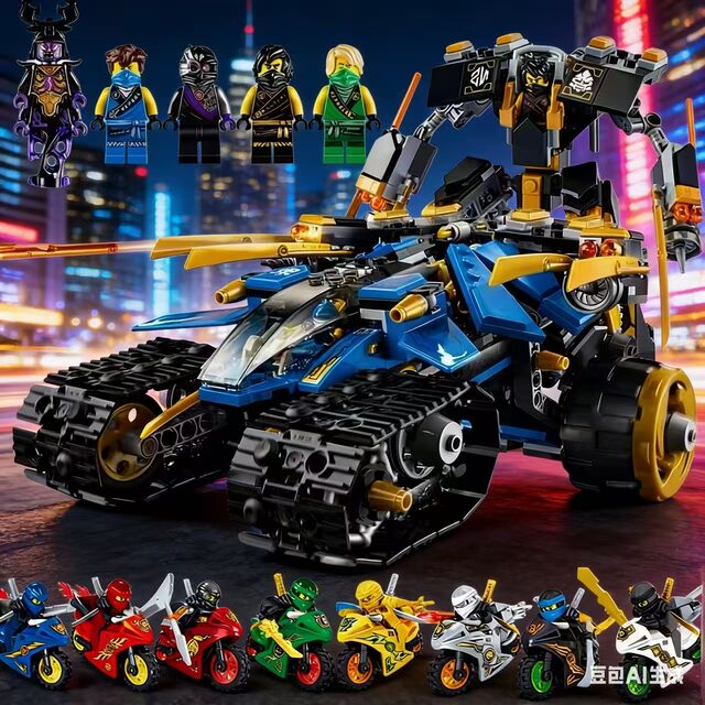 New Ninjago Building Blocks Thunder Assault Fusion Tank