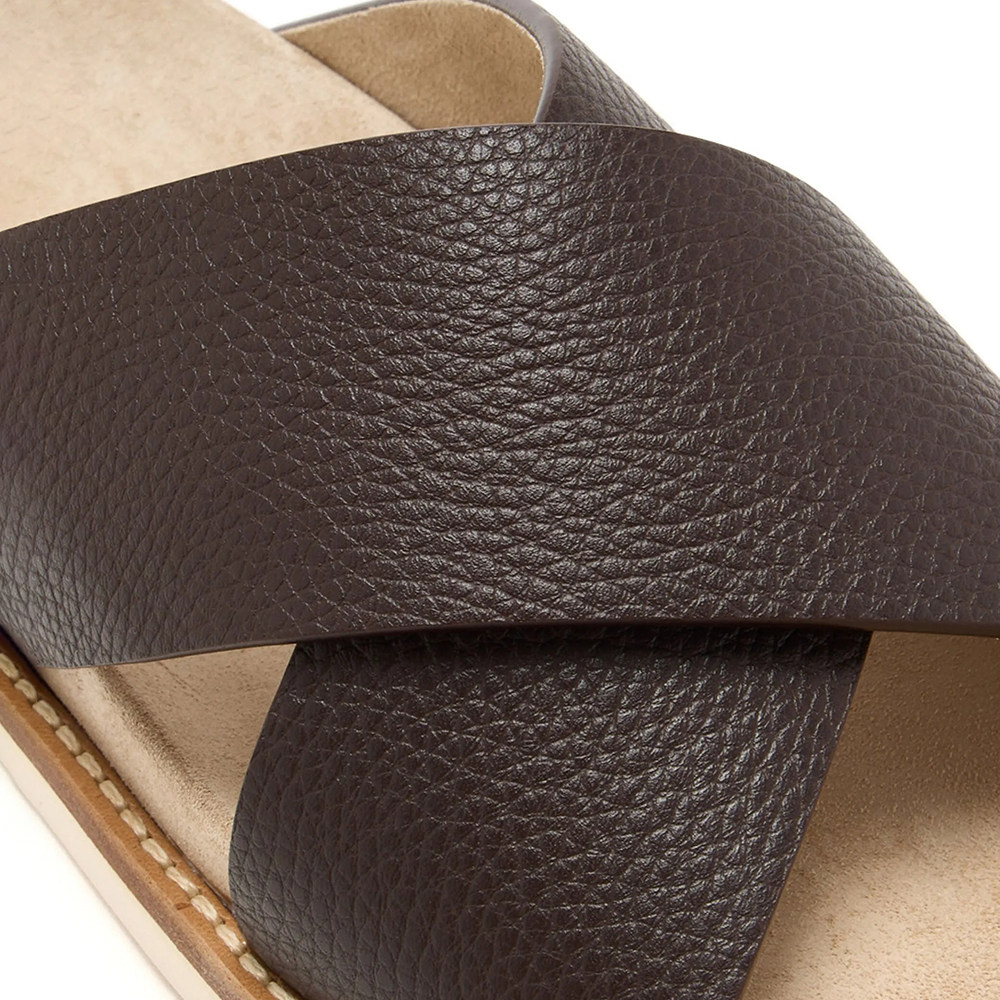 男士休闲拖鞋夏季透气交叉沙滩鞋潮牛皮时尚防滑凉拖鞋外穿一字拖,淘宝优惠券,粉丝福利购,淘宝优惠卷