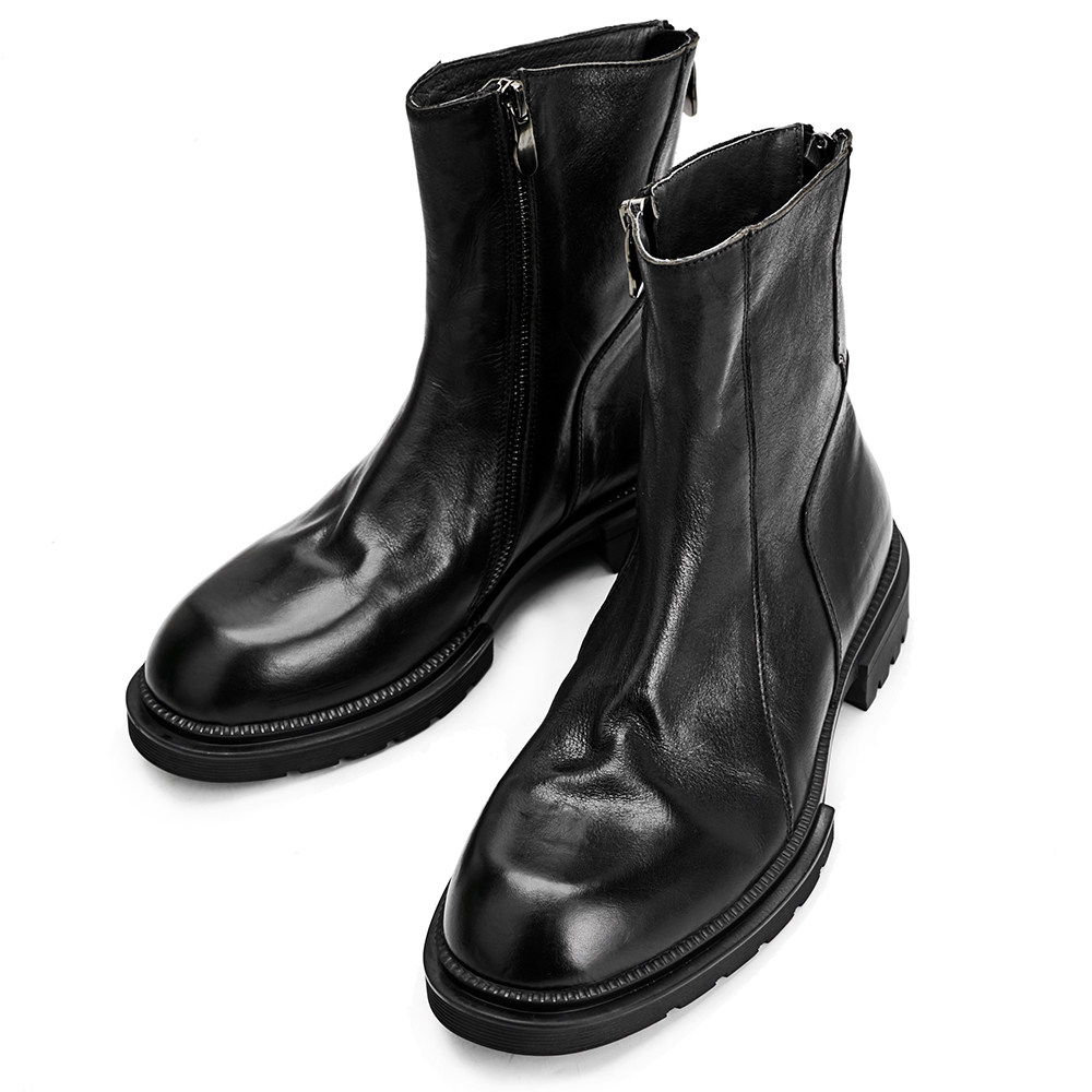 马丁靴男靴冬季高帮皮靴英伦风黑色潮流百搭机车靴子圆头切尔西靴,淘宝优惠券,粉丝福利购,淘宝优惠卷