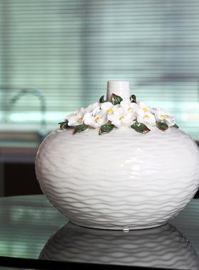 白色简约风手工艺花插创意陶瓷