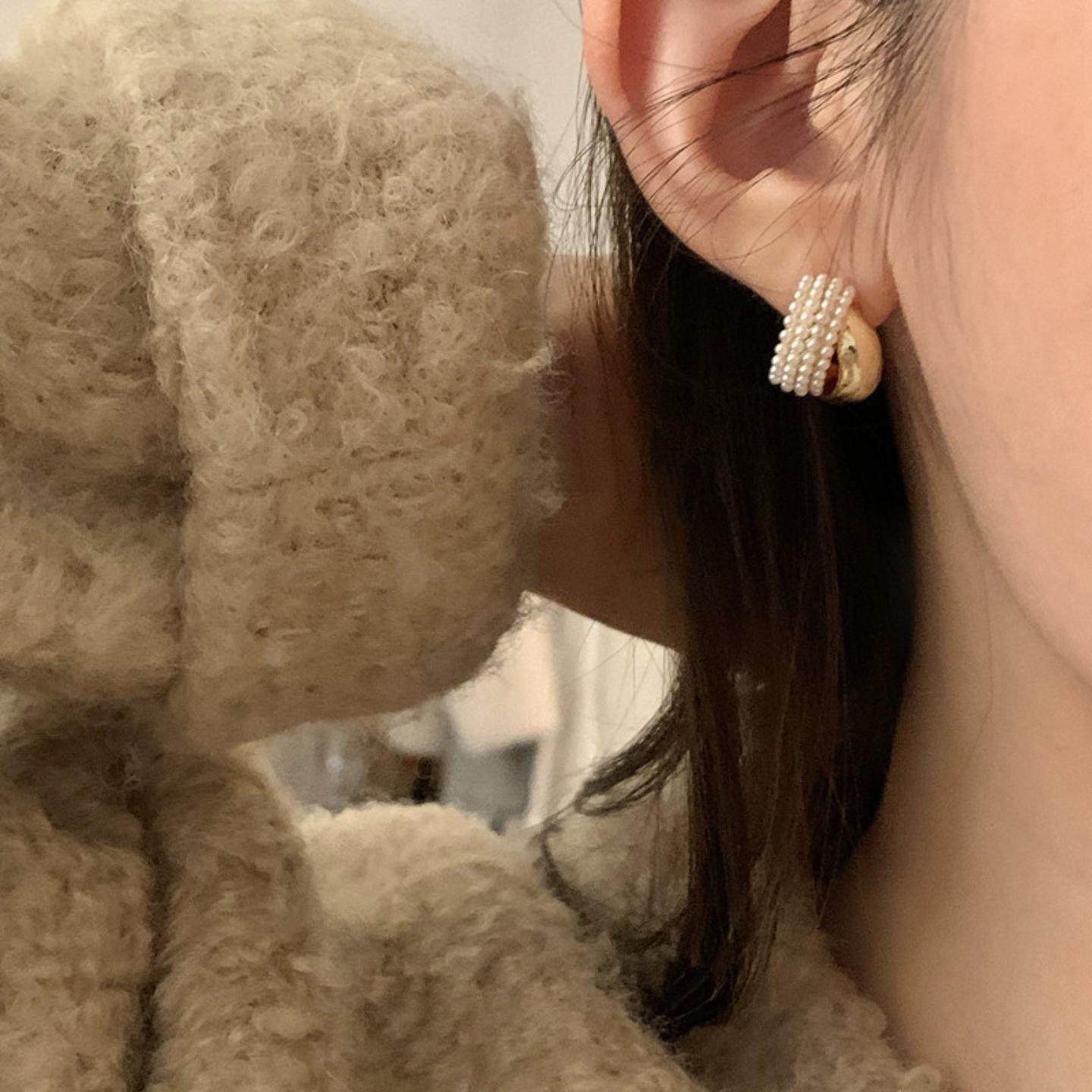 2026新款正品高级感珍珠金属耳钉银耳环925纯银针女轻奢气质耳饰,淘宝优惠券,粉丝福利购,淘宝优惠卷