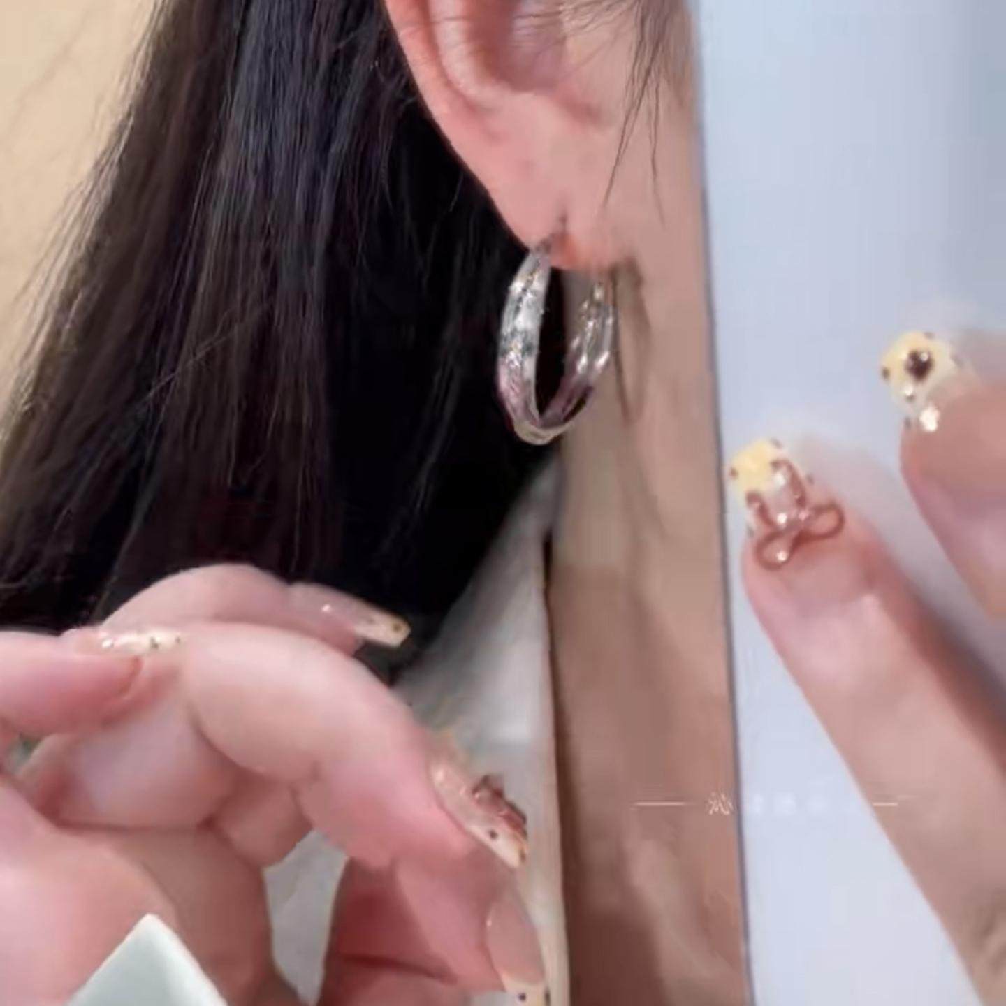 正品多层耳圈银耳环925银针耳饰银色圈耳钉轻奢时尚小众2025新款,淘宝优惠券,粉丝福利购,淘宝优惠卷