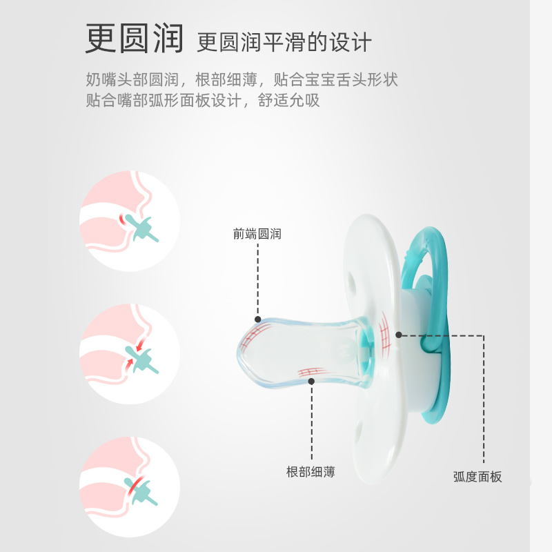 母婴坊婴儿安抚奶嘴0到3个月到6个月以上一岁防胀气新生仿真