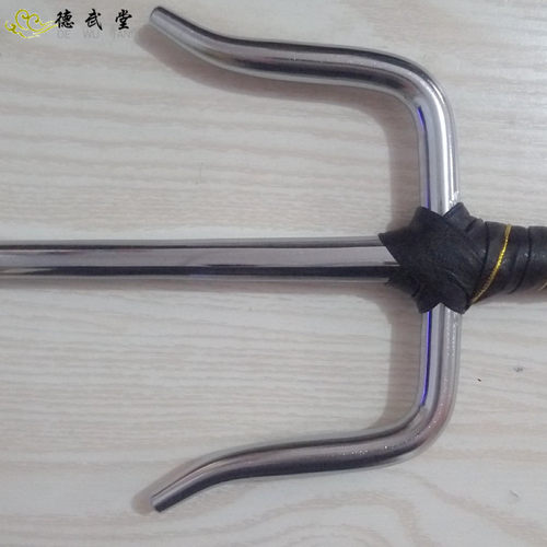 浪人叉双叉武术钢叉功夫尺忍者神龟三股叉铁叉十手铁尺空手道短叉 - 图0