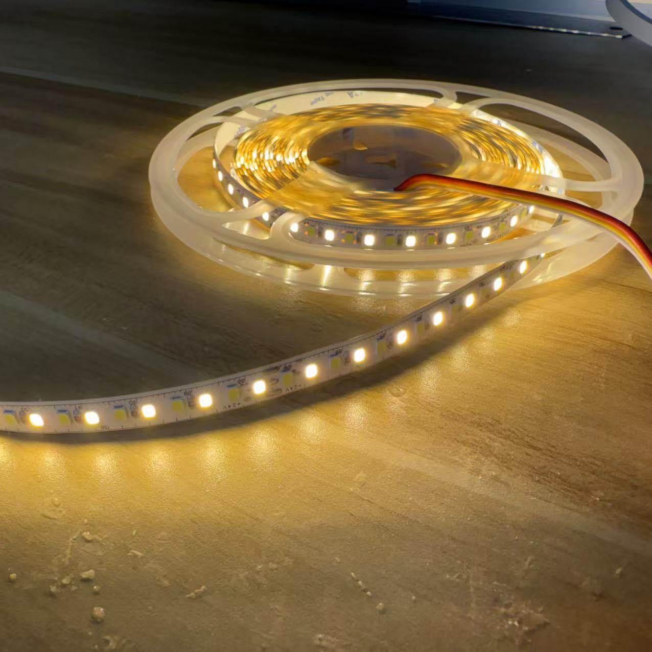 led低压贴片灯带24V2835高亮护眼192灯三色变光双色温灯条8mm,淘宝优惠券,粉丝福利购,淘宝优惠卷