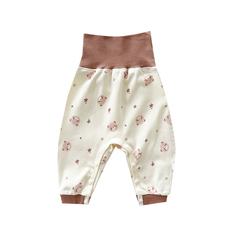 婴儿裤子春秋款新生儿免脱裤四季男女宝宝开扣无骨高腰护肚大pp裤,淘宝优惠券,粉丝福利购,淘宝优惠卷