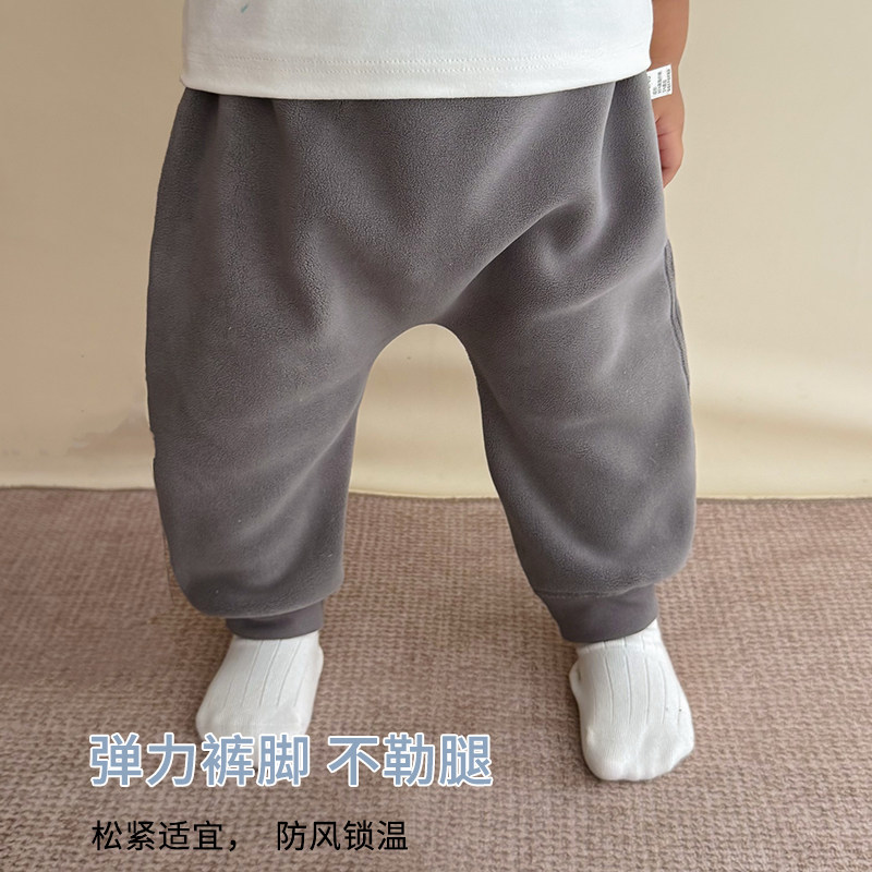 婴儿裤子小月龄秋冬季宝宝大屁屁裤宽松男女童加绒保暖哈伦裤冬装,淘宝优惠券,粉丝福利购,淘宝优惠卷