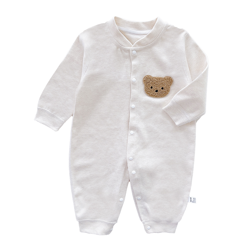 新生儿衣服婴儿春季连体衣0一3个月宝宝睡衣纯棉长袖无骨哈衣爬服
