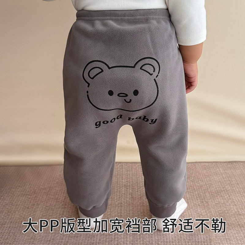 婴儿裤子小月龄秋冬季宝宝大屁屁裤宽松男女童加绒保暖哈伦裤冬装,淘宝优惠券,粉丝福利购,淘宝优惠卷
