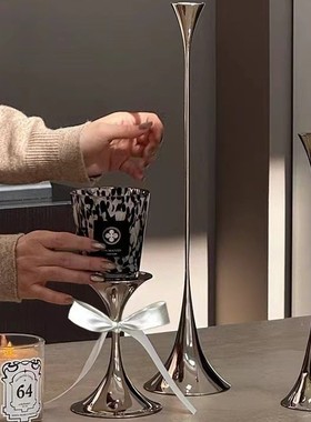 现代简约轻奢金属烛台装饰品摆件