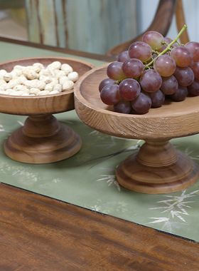 天然松木高脚蛋糕盘展示架摆件