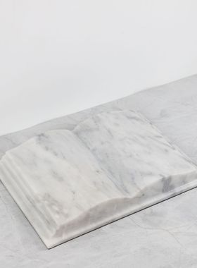 诧寂风天然大理石装饰假书摆件