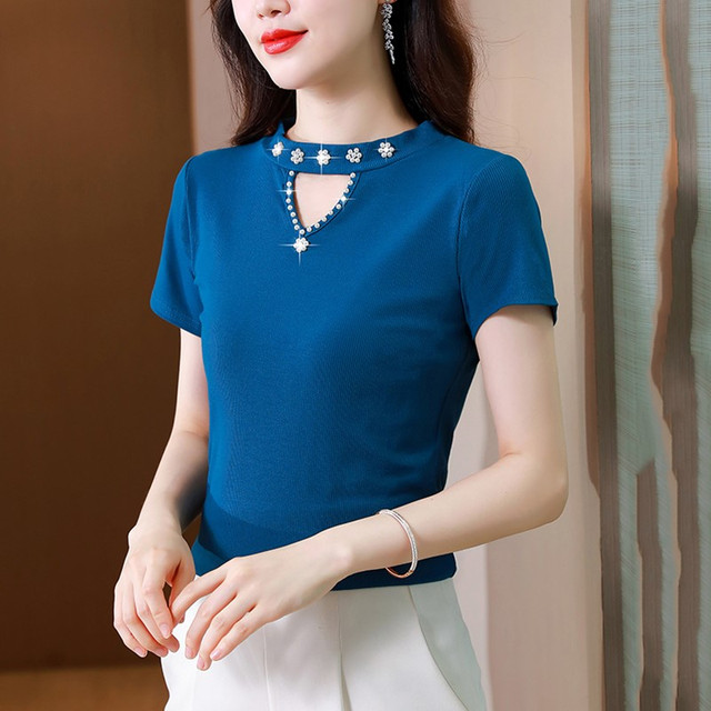 ຮູບແບບໃຫມ່ chic ແລະ versatile top beaded