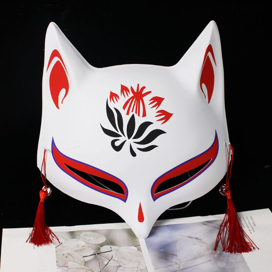 Manufacturer half-face cat fox mask Douyin Japanese-style onmyoji mask street stall scenic fox mask tiger year mask