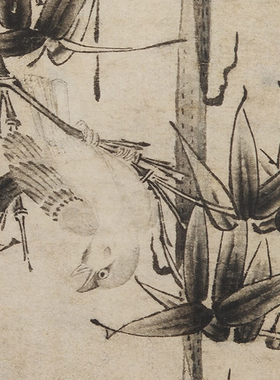 名画复制品王渊花竹山禽图水墨画花鸟画国画艺术微喷临摹装饰画