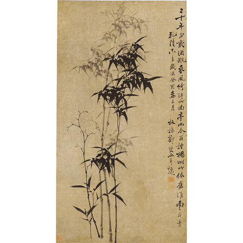 名画复制品杨州八怪郑燮郑板桥竹图水墨画竹子国画艺术微喷装饰画 - 图3
