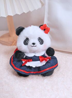 【潮流牛仔熊猫花花挂件】成都特产熊猫文创周边纪念品旅游伴手礼