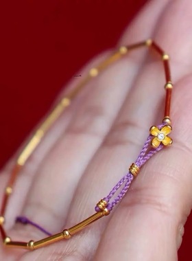 新款小花手链女小众设计感节节高级轻奢气质百搭时尚个性手绳手饰