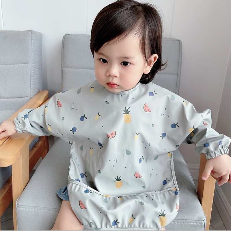 出口丹麦辅食罩衣宝宝吃饭围兜防水饭兜防脏围裙围衣儿童饭衣护衣,淘宝优惠券,粉丝福利购,淘宝优惠卷