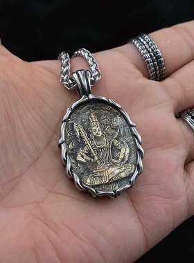 十二生肖本命佛牌吊坠钛钢男女