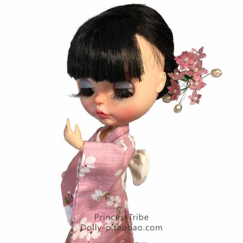 【和服祭】blythe小布浴衣粉樱花粉6分丽佳licca芭bi/ob24裙子azs - 图3