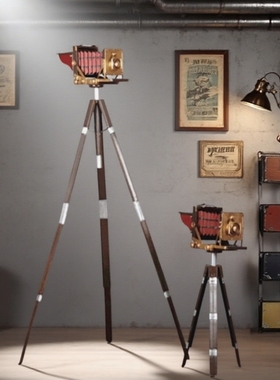 复古风三脚架相机民国道具摆件