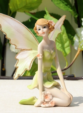 欧式花仙子女孩天使客厅装饰摆件