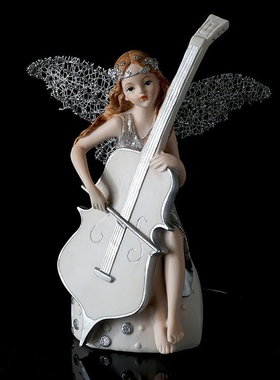 音乐精灵乐器天使女孩客厅摆件