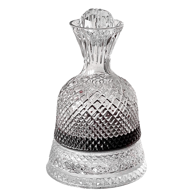 Crystal rotating quick decanter decanter ແກ້ວເຫລົ້າທີ່ເຮັດຈາກສີແດງ