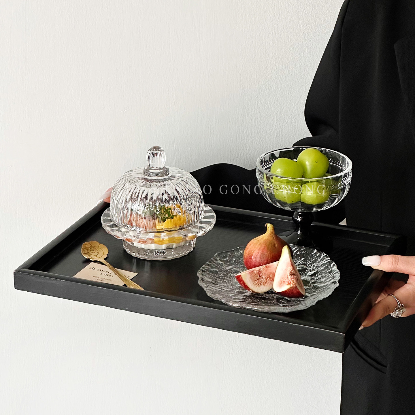欧式燕窝盅高级感家用玻璃带盖水果碗甜品碗精致创意糖水碗银耳盅