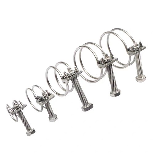304/201不锈钢钢丝箍双钢丝喉箍强力箍橡胶管卡箍油管水抱箍管箍 - 图1