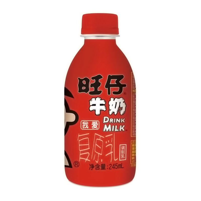 旺旺旺仔牛奶风味奶245ml*12瓶儿童学生营养早餐奶-图1