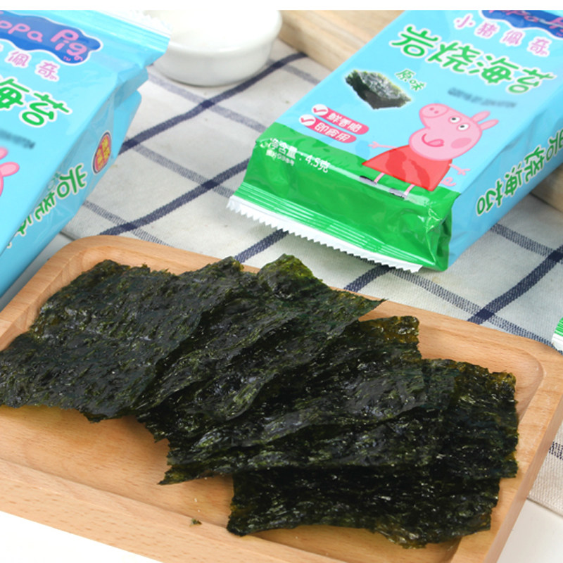 添乐卡通王岩烧海苔(原味)4.5克X3包/袋儿童_虎窝淘