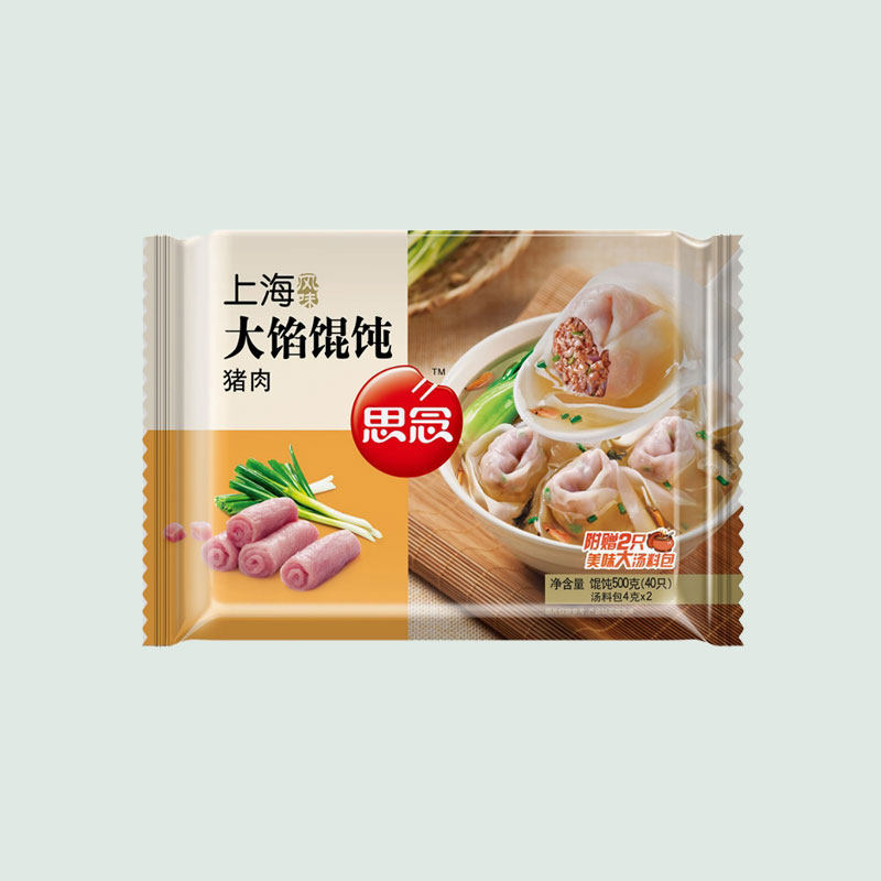 思念上海风味大馅猪肉馄饨500g/袋