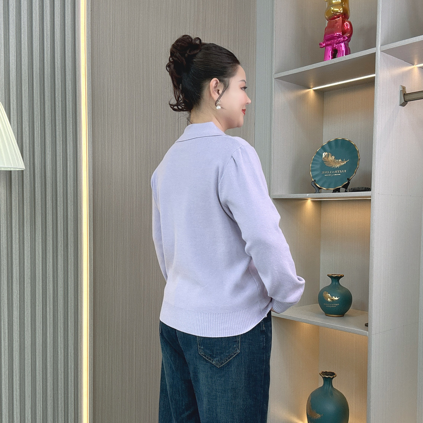 大码女装腊肠小狗刺绣软糯毛衣长袖针织衫胖mm秋冬季显瘦翻领上衣,淘宝优惠券,粉丝福利购,淘宝优惠卷