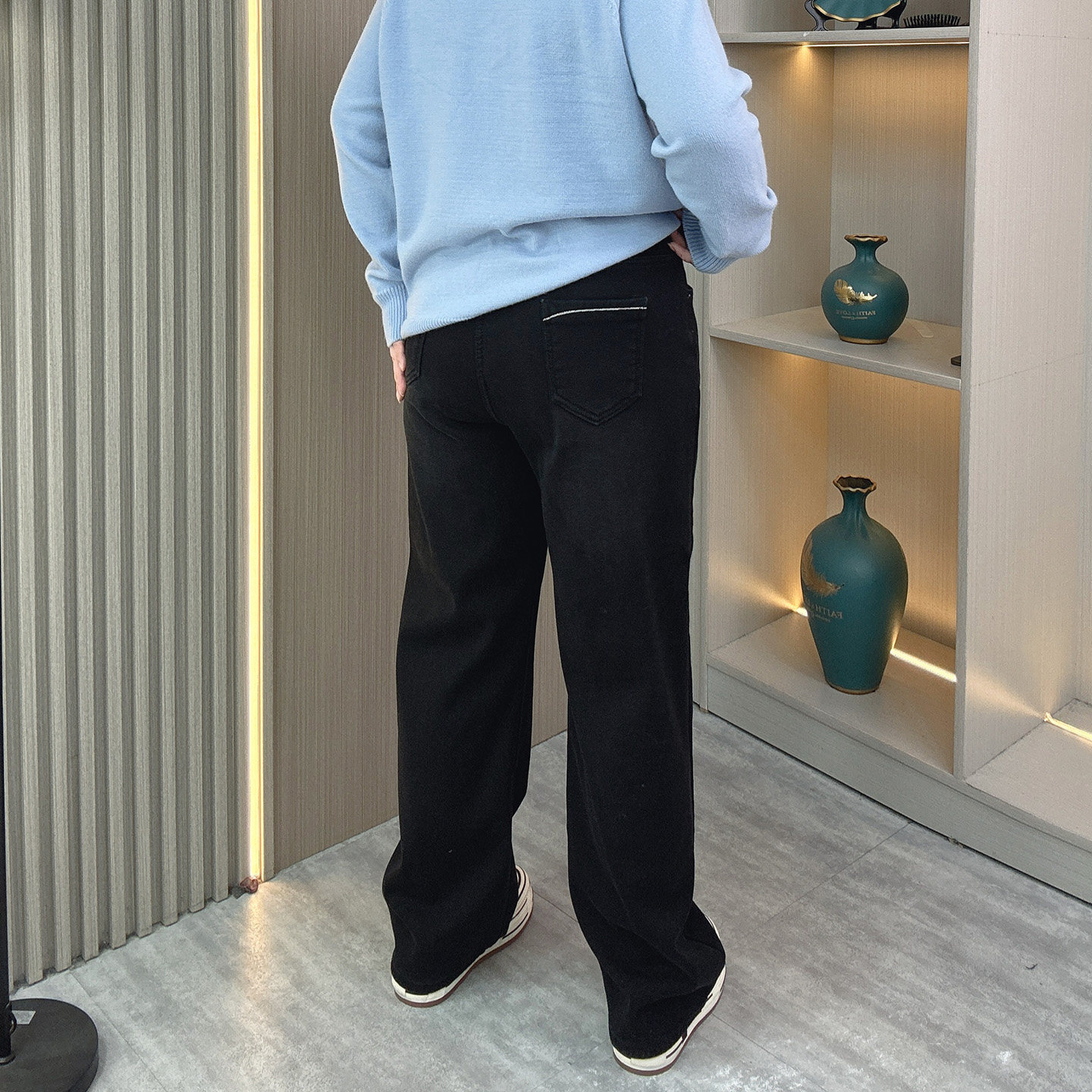 冬季加绒加厚保暖牛仔裤女大码胖mm200斤显瘦高腰弹力直筒阔腿裤,淘宝优惠券,粉丝福利购,淘宝优惠卷