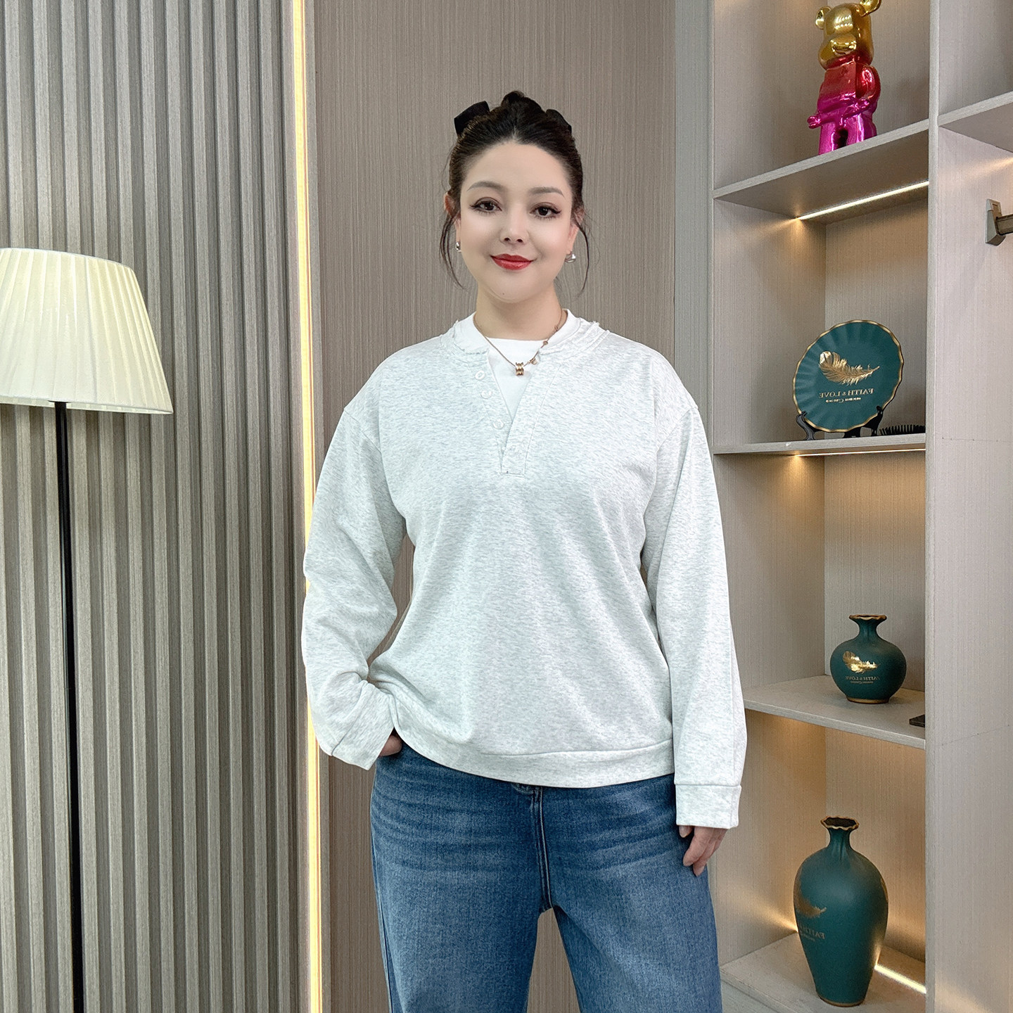 大码休闲假两件套头卫衣女2026春季新款胖mm宽松显瘦内搭长袖上衣,淘宝优惠券,粉丝福利购,淘宝优惠卷