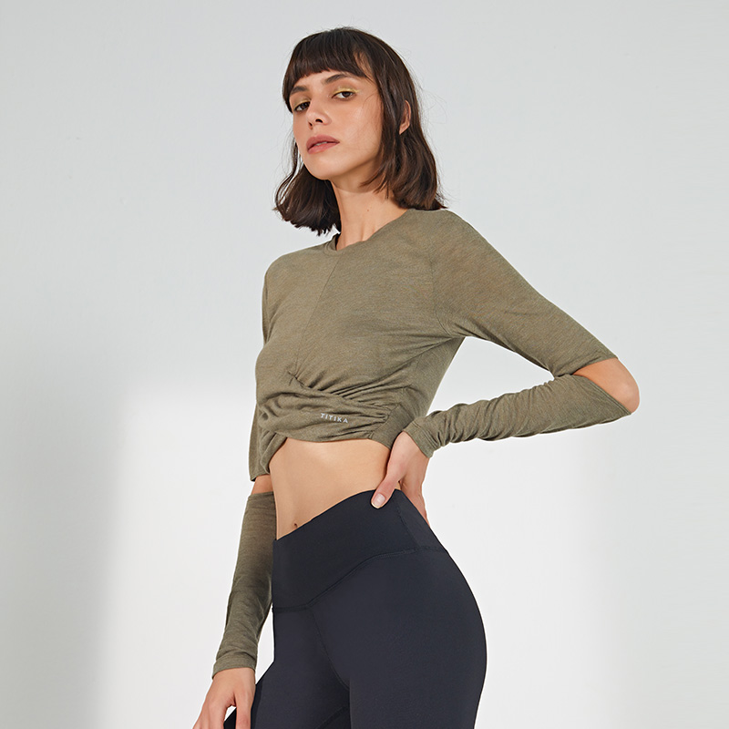TITIKA ACTIVE户外运动健身上衣女瑜伽长袖T恤090T10