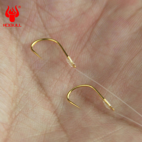 火牛金阿矶钩钓糗鱼钩无倒刺子线双钩防缠绕带分叉器黑坑滑鱼垂钓 - 图2