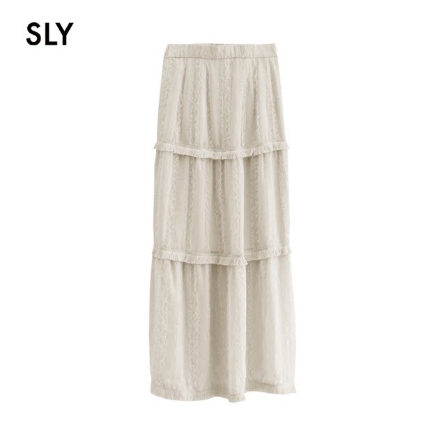 Sly gentle first love feeling little white skirt lace skirt