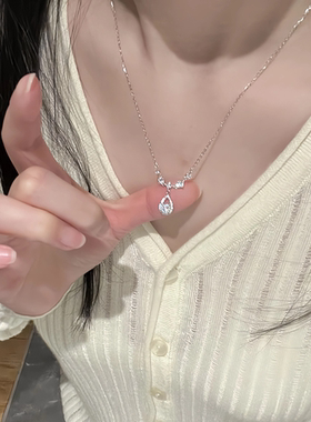 「鱼人之泪」项链女超闪轻奢小众精致轻奢设计送女友闺蜜生日礼物