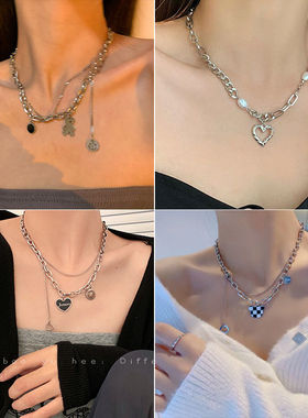 钛钢锁骨链男女嘻哈项链