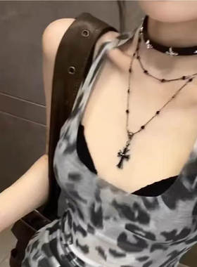 y2k甜酷辣妹长款配饰哥特风