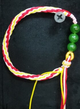 各种和田玉手工绳手串 个性手串纯手工编织无同款 每条都有和田玉